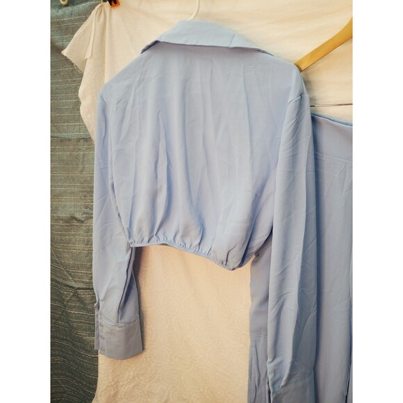 NWOT- Large Light Blue Crop Top and Matching Pants - Picture 6 of 6